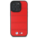 BMW M Perforated And Stitched Line MagSafe kryt pro iPhone 16 Pro Max – červený