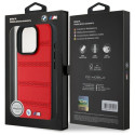 BMW M Perforated And Stitched Line MagSafe kryt pro iPhone 16 Pro Max – červený