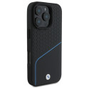 BMW pouzdro Sign Leather Textured And Line MagSafe pro iPhone 16 Pro Max – černé