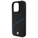 BMW pouzdro Sign Leather Textured And Line MagSafe pro iPhone 16 Pro Max – černé
