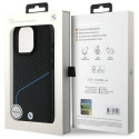 BMW pouzdro Sign Leather Textured And Line MagSafe pro iPhone 16 Pro Max – černé