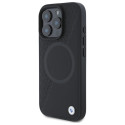 BMW pouzdro Sign Leather Half Textured And Circle MagSafe pro iPhone 16 Pro Max – černé