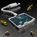 JOYROOM Ben Series S-Y104 Redukce 2v1 z Lightning na Jack 3,5/Lightning, bílá