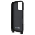 BMW M Edition karbonové pouzdro Carbon Stripe a Strap na iPhone 16 - černé