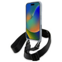 BMW M Edition karbonové pouzdro Carbon Stripe a Strap na iPhone 16 Pro Max - šedé