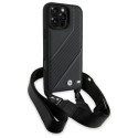 BMW M Edition karbonové pouzdro Carbon Stripe a Strap na iPhone 16 Pro Max - černé