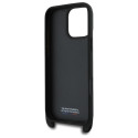 BMW M Edition karbonové pouzdro Carbon Stripe a Strap na iPhone 16 Pro Max - černé