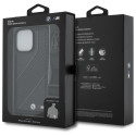 BMW M Edition karbonové pouzdro Carbon Stripe a Strap na iPhone 16 Pro Max - černé