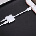 JOYROOM Ben Series S-Y104 Redukce 2v1 z Lightning na Jack 3,5/Lightning, bílá