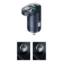 JOYROOM C-A17 Duální autonabíječka s LCD displejem USB+USB-C s výkonem 48W, stříbrná