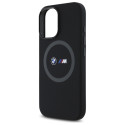 BMW M Silikonové pouzdro Printed Ring MagSafe na iPhone 16 - černé