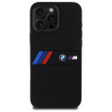 BMW Silikonové pouzdro Middle Stripe MagSafe na iPhone 16 Pro Max - černé