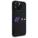 BMW Silikonové pouzdro Middle Stripe MagSafe na iPhone 16 Pro Max - černé