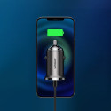 JOYROOM C-A35 Duální Mini autonabíječka USB+USB-C PD QC3.0 s výkonem 45W, tmavě šedá