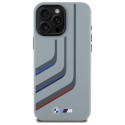 BMW Silikonové pouzdro Turning Lines MagSafe na iPhone 16 Pro Max - šedé