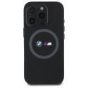 BMW M Silikonové pouzdro Printed Ring MagSafe na iPhone 16 Pro Max - černé