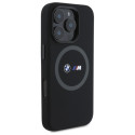 BMW M Silikonové pouzdro Printed Ring MagSafe na iPhone 16 Pro Max - černé