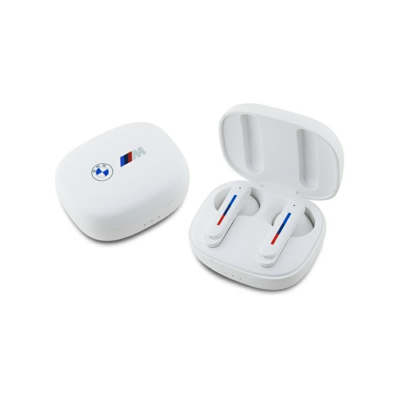 BMW Bluetooth sluchátka BMBEMIATP20LOH TWS a dokovací stanice bílá/bílá Printed Logos