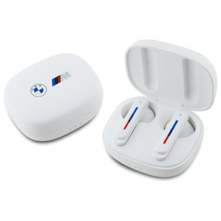 BMW Bluetooth sluchátka BMBEMIATP20LOH TWS a dokovací stanice bílá/bílá Printed Logos