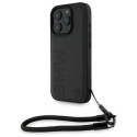 BMW pouzdro Signature Leather Wordmark Cord pro iPhone 16 Pro Max – černé