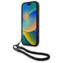 BMW pouzdro Signature Leather Wordmark Cord pro iPhone 16 Pro Max – černé