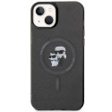Kryt Karl Lagerfeld Glitter MagSafe pro iPhone 15 - černý