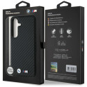 Pouzdro BMW Leather Carbon MagSafe na Samsung Galaxy S25 - černé