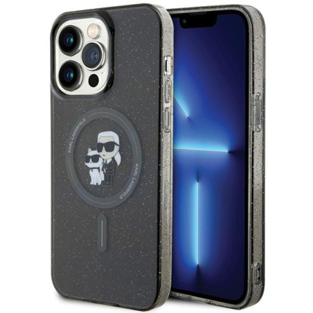 Kryt Karl Lagerfeld KARL&CHOUPETTE Glitter MagSafe pro iPhone 15 Pro M