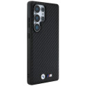 Pouzdro BMW Leather Carbon MagSafe na Samsung Galaxy S25 Ultra - černé