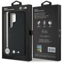 Pouzdro BMW Leather Carbon MagSafe na Samsung Galaxy S25 Ultra - černé