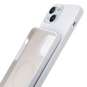 3mk HARDY Silicone MagCase Kryt iPhone 15 - bílá/stříbrná