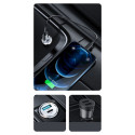 JOYROOM C-A45 Duální Mini autonabíječka USB+USB-C PD QC3.0 s výkonem 20W, stříbrný