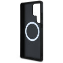 Pouzdro BMW Leather Oversized Stripes MagSafe na Samsung Galaxy S25 Ultra - černé