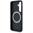 Pouzdro BMW Leather Tricolor Stripe MagSafe na Samsung Galaxy S25 - černé