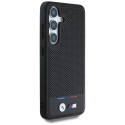 Pouzdro BMW Leather Tricolor Stripe MagSafe na Samsung Galaxy S25+ - černé