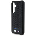 Pouzdro BMW Leather Tricolor Stripe MagSafe na Samsung Galaxy S25+ - černé