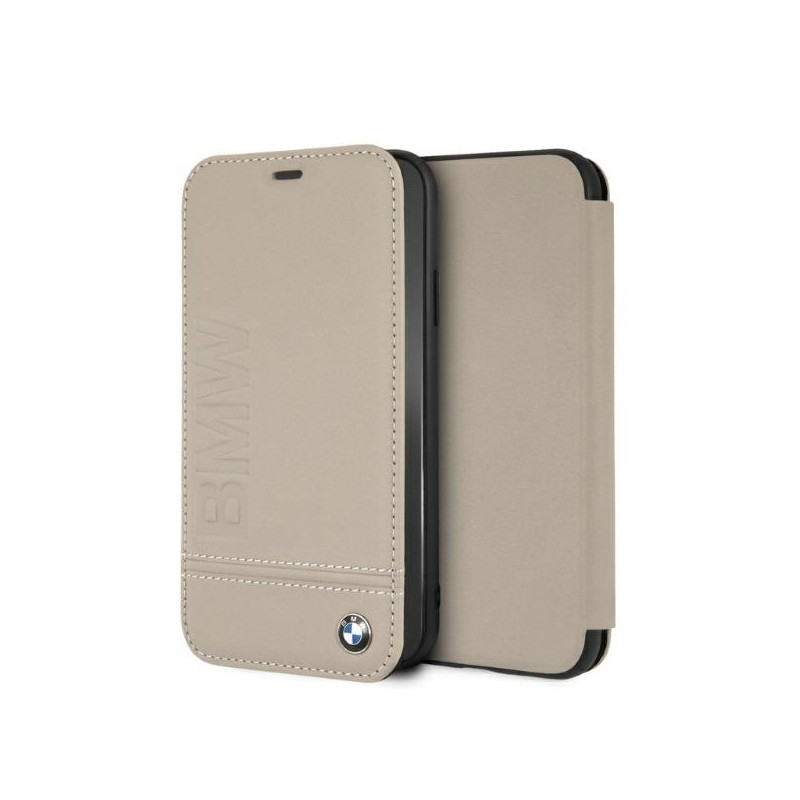 BMW pouzdro Logo Imprint pro iPhone Xr – béžové