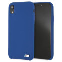 BMW silikonové pouzdro Silicone M Collection pro iPhone Xr – modré