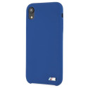 BMW silikonové pouzdro Silicone M Collection pro iPhone Xr – modré