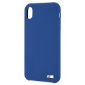 BMW silikonové pouzdro Silicone M Collection pro iPhone Xr – modré