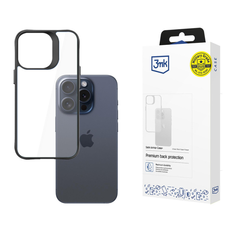 Kryt 3mk SATIN ARMOR CASE+ pro iPhone 15 Pro Max - satin