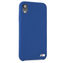 BMW silikonové pouzdro Silicone M Collection pro iPhone Xr – modré