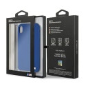 BMW silikonové pouzdro Silicone M Collection pro iPhone Xr – modré