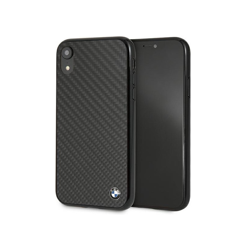 BMW pouzdro Signature Carbon pro iPhone XR – černé