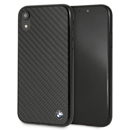 BMW pouzdro Signature Carbon pro iPhone XR – černé