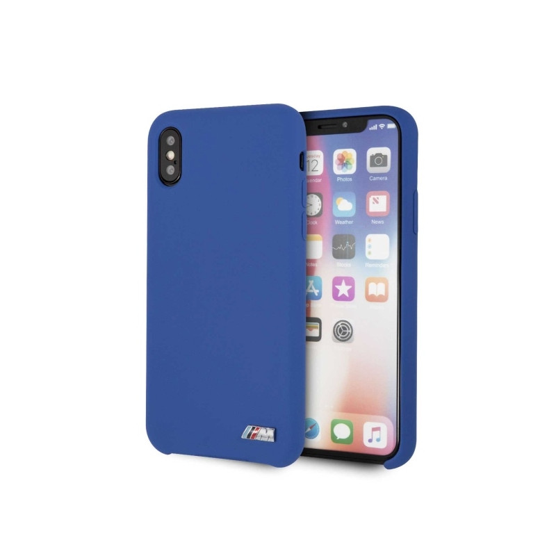 BMW silikonové pouzdro M Collection pro iPhone X / Xs – modré