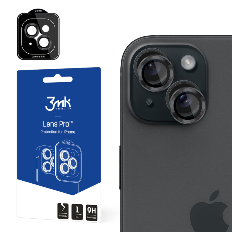 Ochranné sklo 3mk Protection Lens Protection Pro pro iPhone 15 - graphite