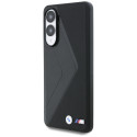 Pouzdro BMW Leather Oversized Stripes MagSafe na Samsung Galaxy S25 Edge - černé