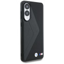Pouzdro BMW Leather Oversized Stripes MagSafe na Samsung Galaxy S25 Edge - černé