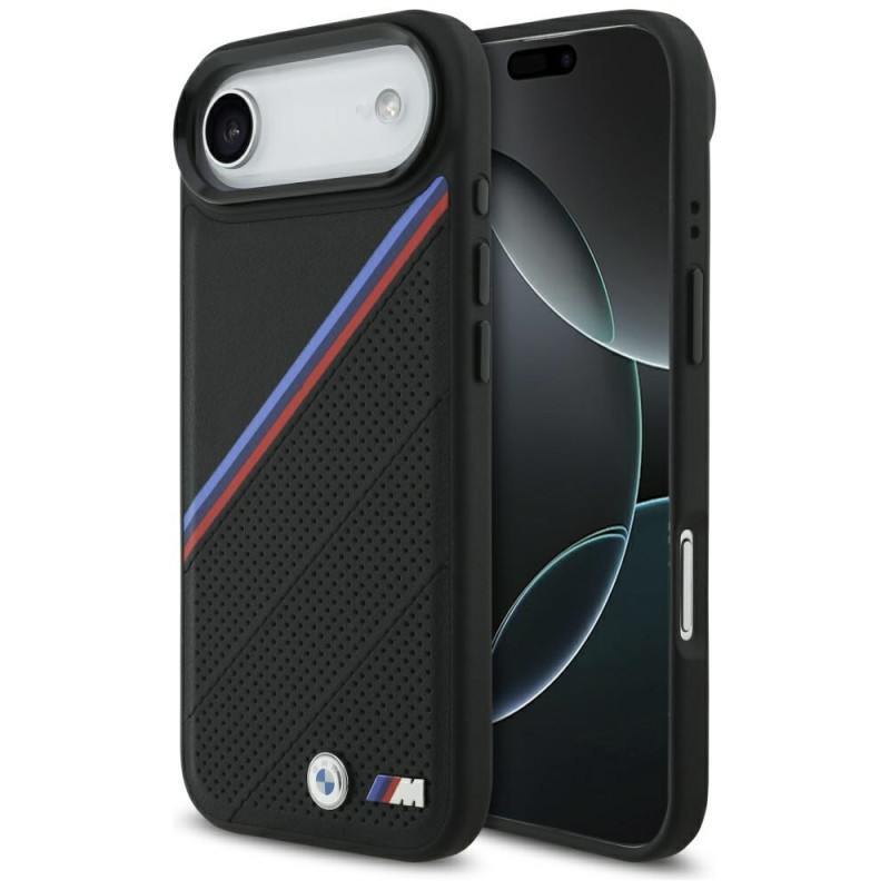 BMW pouzdro M Tricolor Metal Logo MagSafe pro iPhone 17 Air – černé